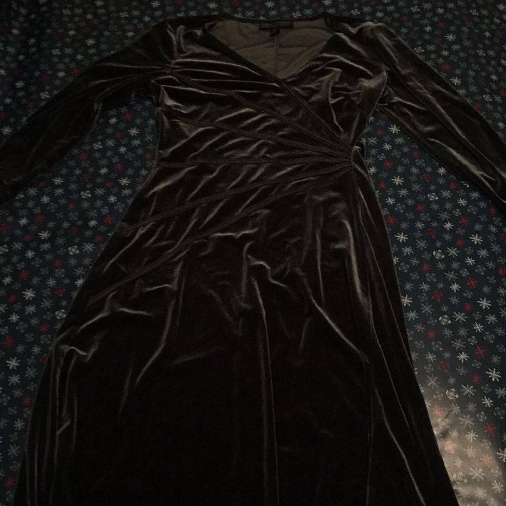 Steel Blue Velvet Connected Apparel Dress Size 8